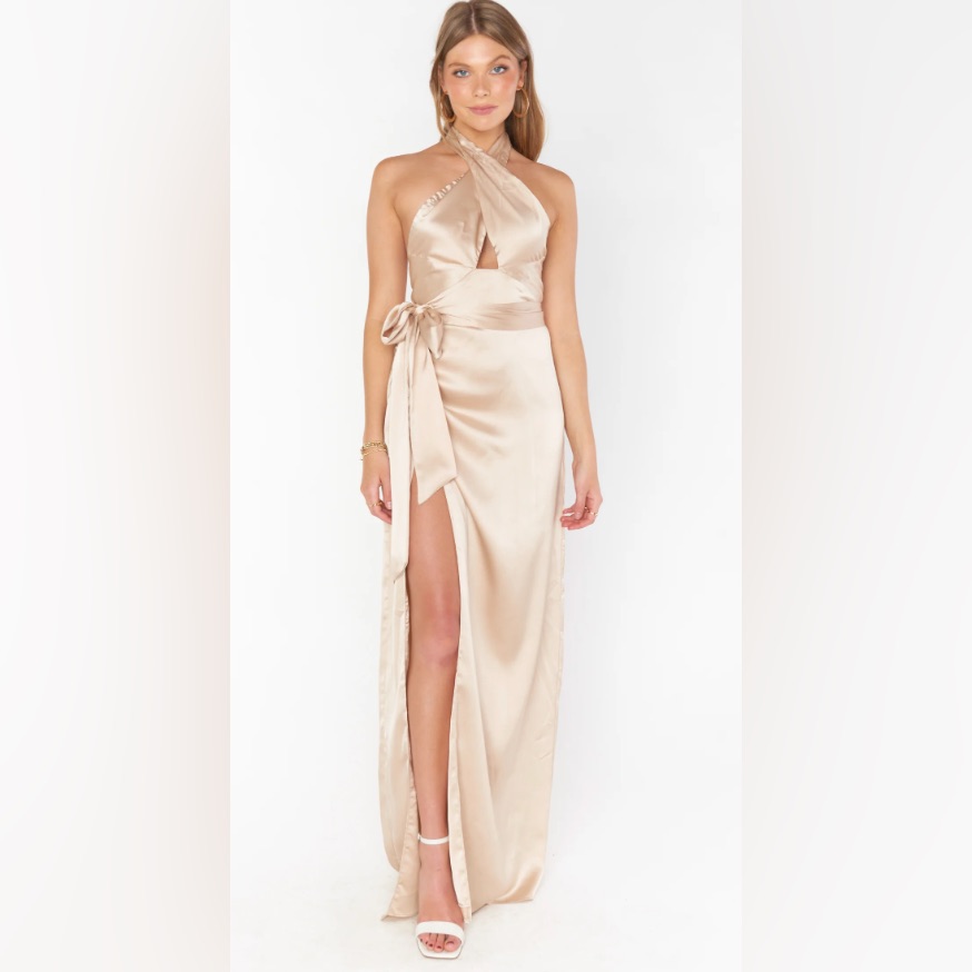 Show Me Your Mumu Adele Halter Maxi Dress, Bridesmaid Dress
